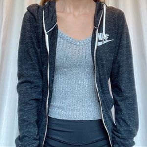 Dark Grey/Black Zip Up Nike Hoodie